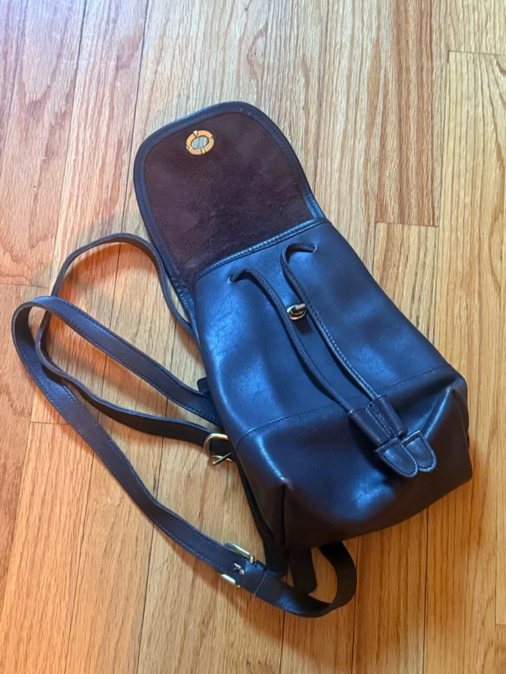 Coach Vintage Dark Brown‎ Leather Backpack 9960